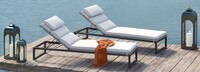Milo™ Gray Set of 2 Sunbrella® Outdoor Lounges - Bliss Linen