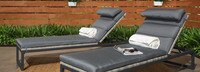 Milo™ Gray Set of 2 Sunbrella® Outdoor Lounges - Maxim Beige