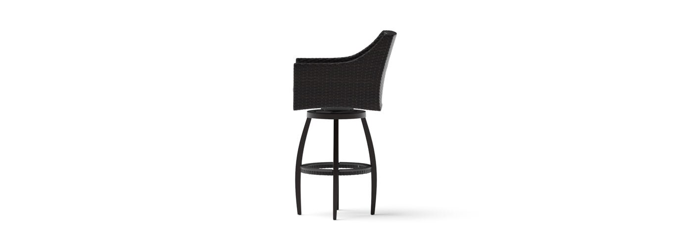 Deco™ 2 Piece Sunbrella® Outdoor Swivel Barstools - Charcoal Grey