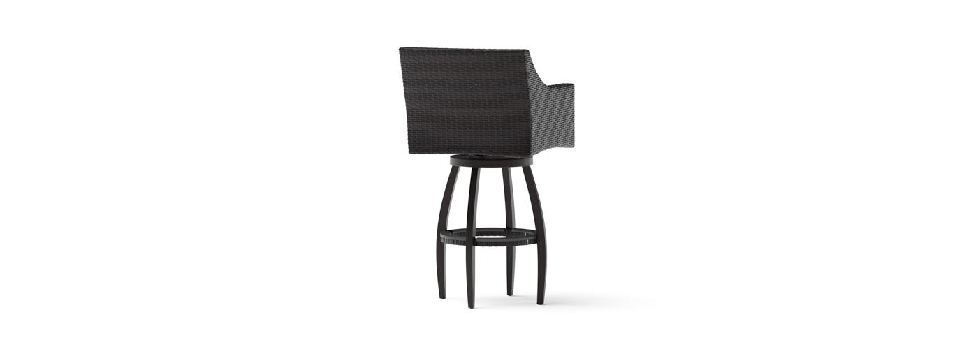 Deco™ 2 Piece Sunbrella® Outdoor Swivel Barstools - Charcoal Grey