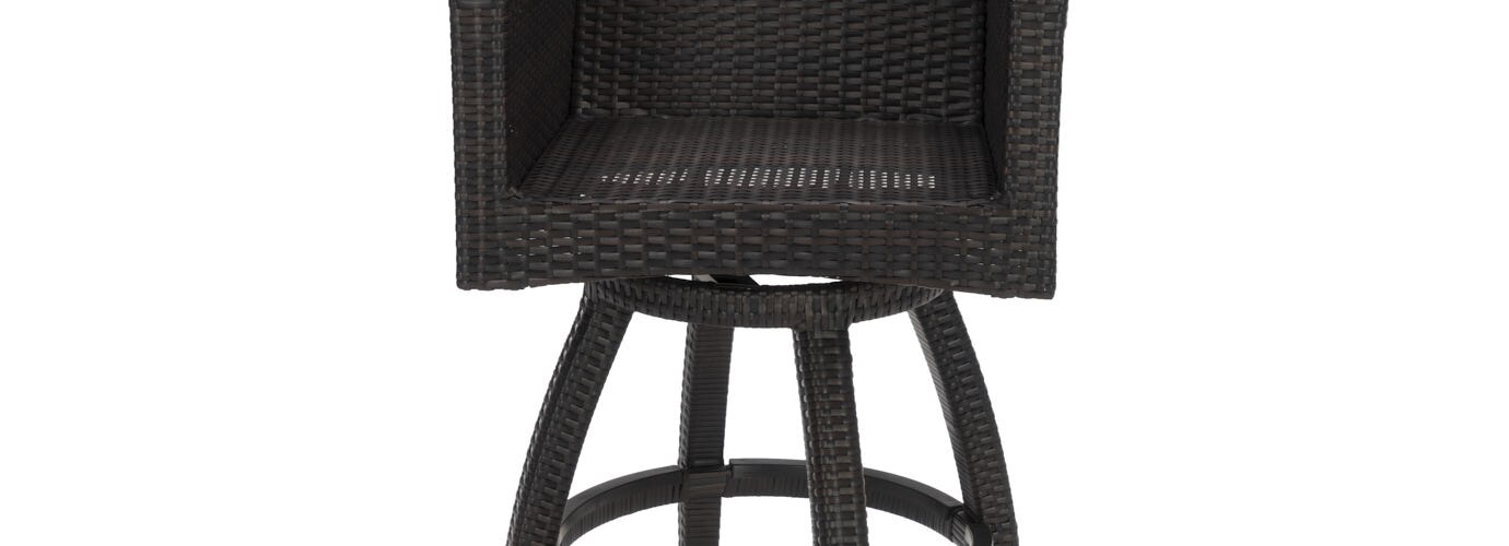 Deco™ 2 Piece Sunbrella® Outdoor Swivel Barstools - Charcoal Grey