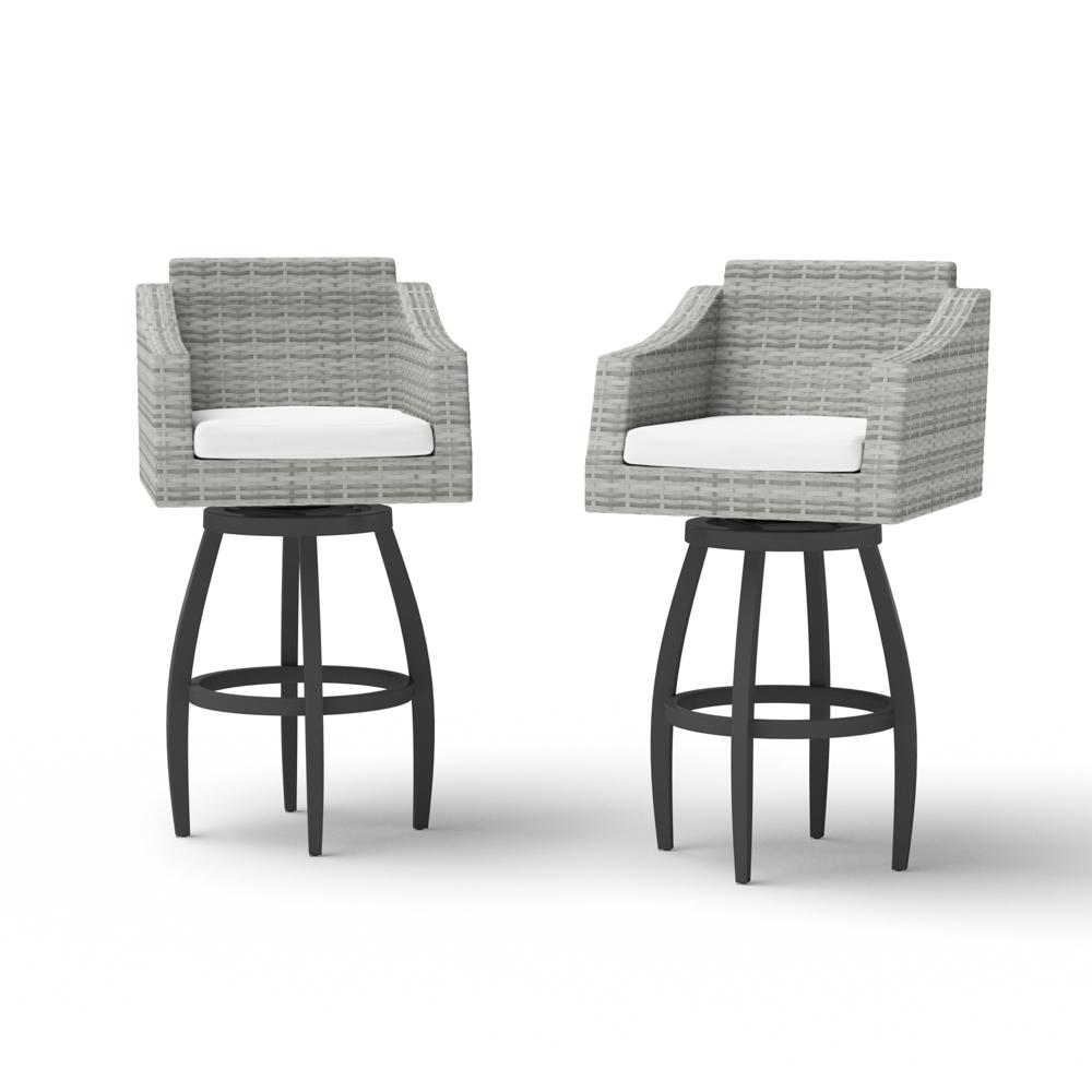 Cannes Swivel Barstool 2pk - Bliss Linen