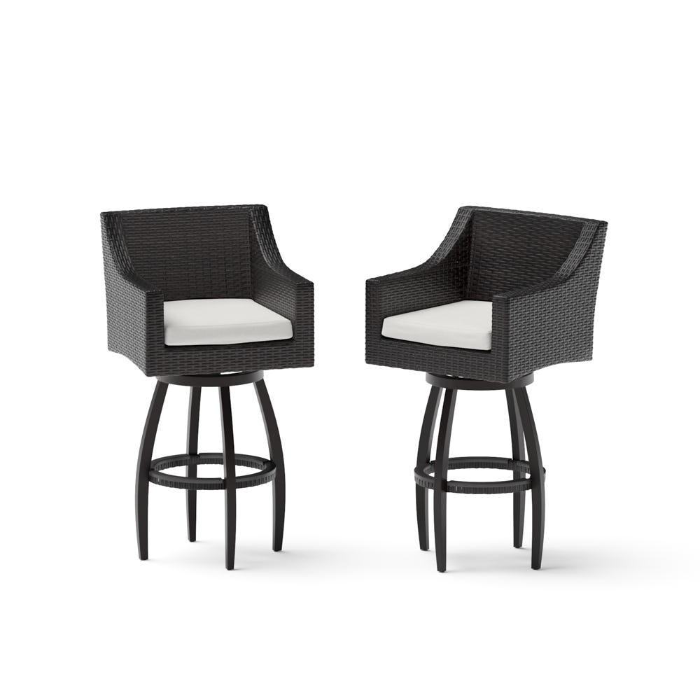 Deco™ 2 Piece Sunbrella® Outdoor Swivel Barstools - Bliss Linen