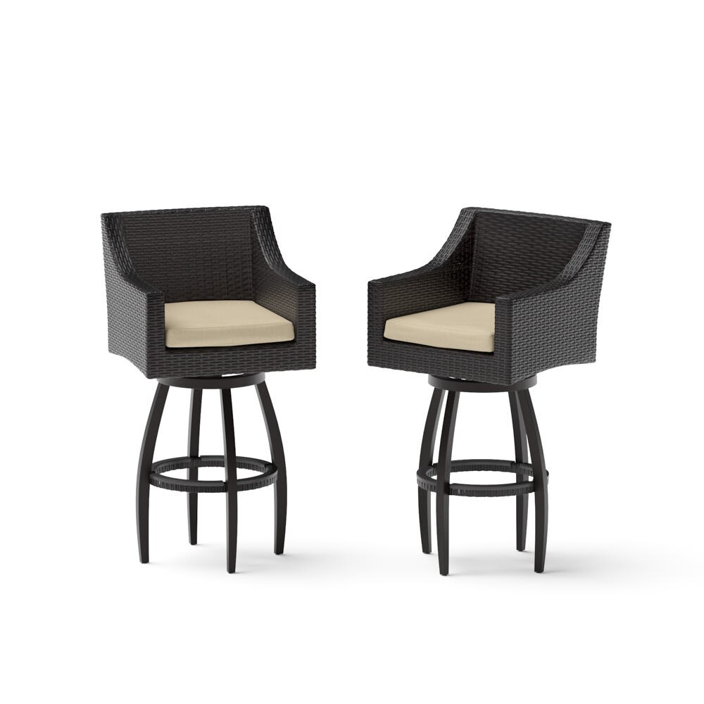 Deco™ 2 Piece Sunbrella® Outdoor Swivel Barstools - Maxim Beige
