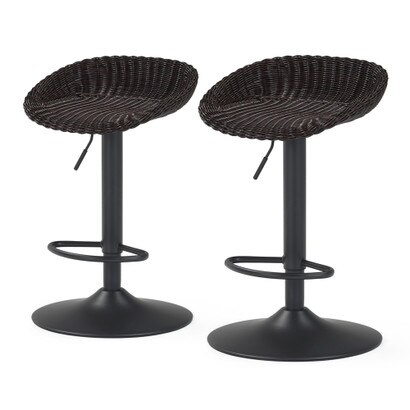 Portofino® Repose Set of 2 Espresso Airlift Barstools