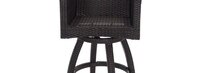 Deco™ 2 Piece Sunbrella® Outdoor Swivel Barstools - Sunset Red