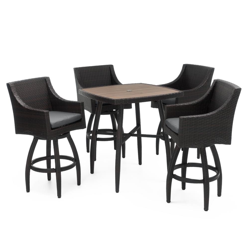 Deco™ 5 Piece Barstool Set - Charcoal Gray