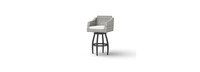Cannes™ 5 Piece Sunbrella® Outdoor Barstool Set - Bliss Linen
