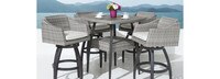 Cannes™ 5 Piece Barstool Set - Moroccan Cream