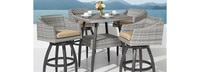 Cannes™ 5 Piece Barstool Set - Maxim Beige
