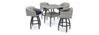 Cannes™ 5 Piece Sunbrella® Outdoor Barstool Set - Navy Blue