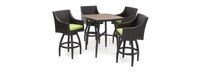 Deco™ 5 Piece Sunbrella® Outdoor Barstool Set - Ginkgo Green