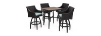 Deco™ 5 Piece Barstool Set - Spa Blue