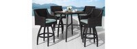 Deco™ 5 Piece Barstool Set - Spa Blue