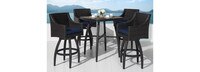 Deco™ 5 Piece Barstool Set - Spa Blue