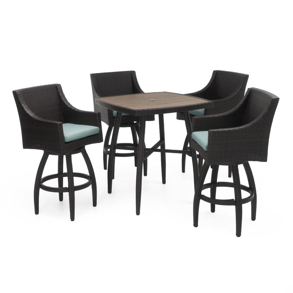 Deco™ 5 Piece Barstool Set - Spa Blue