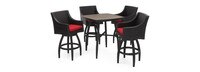 Deco™ 5 Piece Barstool Set - Sunset Red