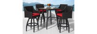 Deco™ 5 Piece Barstool Set - Sunset Red