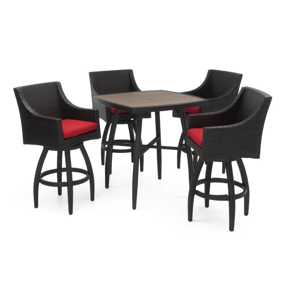 Deco™ 5 Piece Barstool Set - Sunset Red