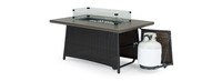 Portofino® Casual 50x32 Powder-coated Aluminum Fire Table - Espresso