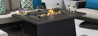 Portofino® Casual 50x32 Powder-coated Aluminum Fire Table - Espresso