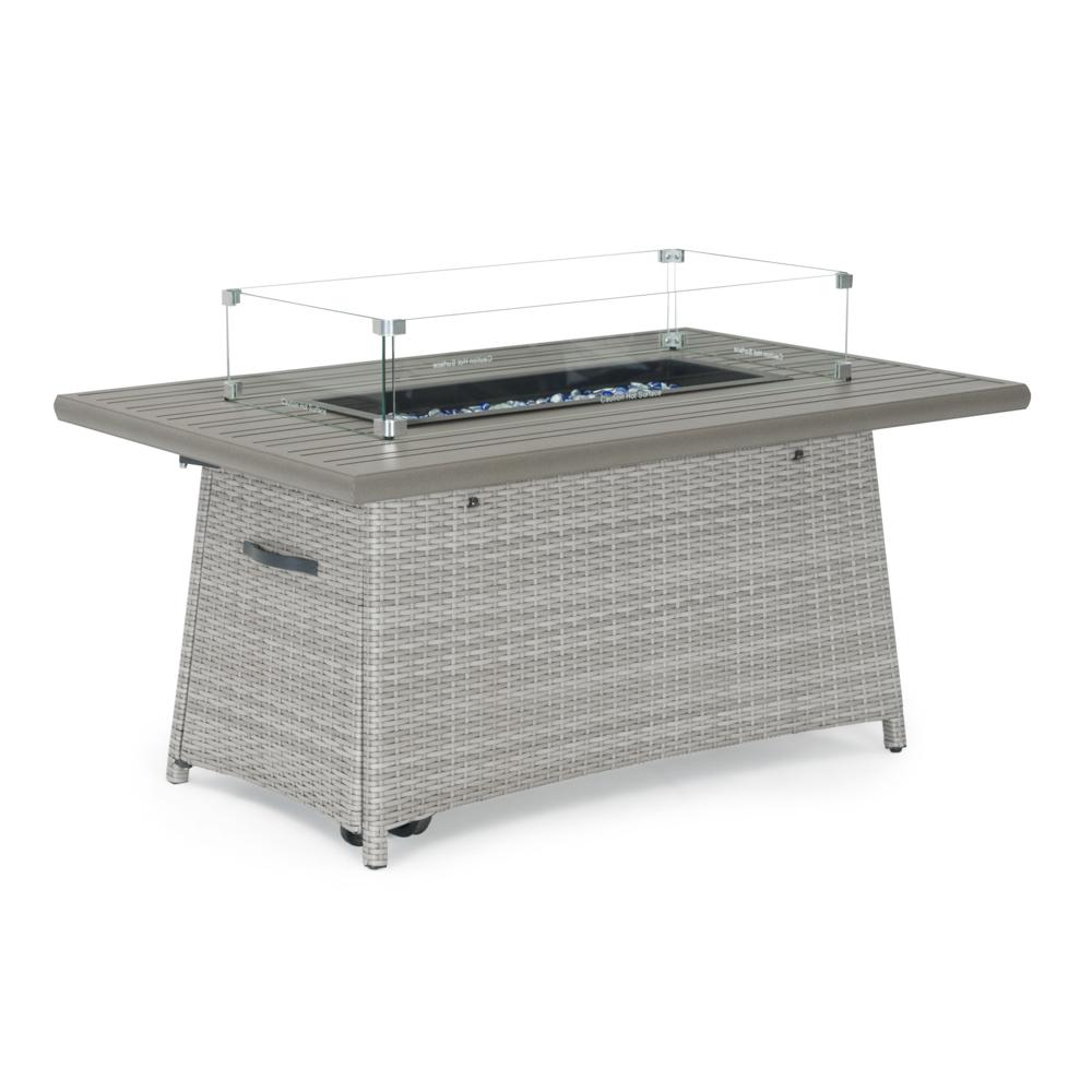 Portofino® Casual 50x32 Powder-coated Aluminum Fire Table - Gray