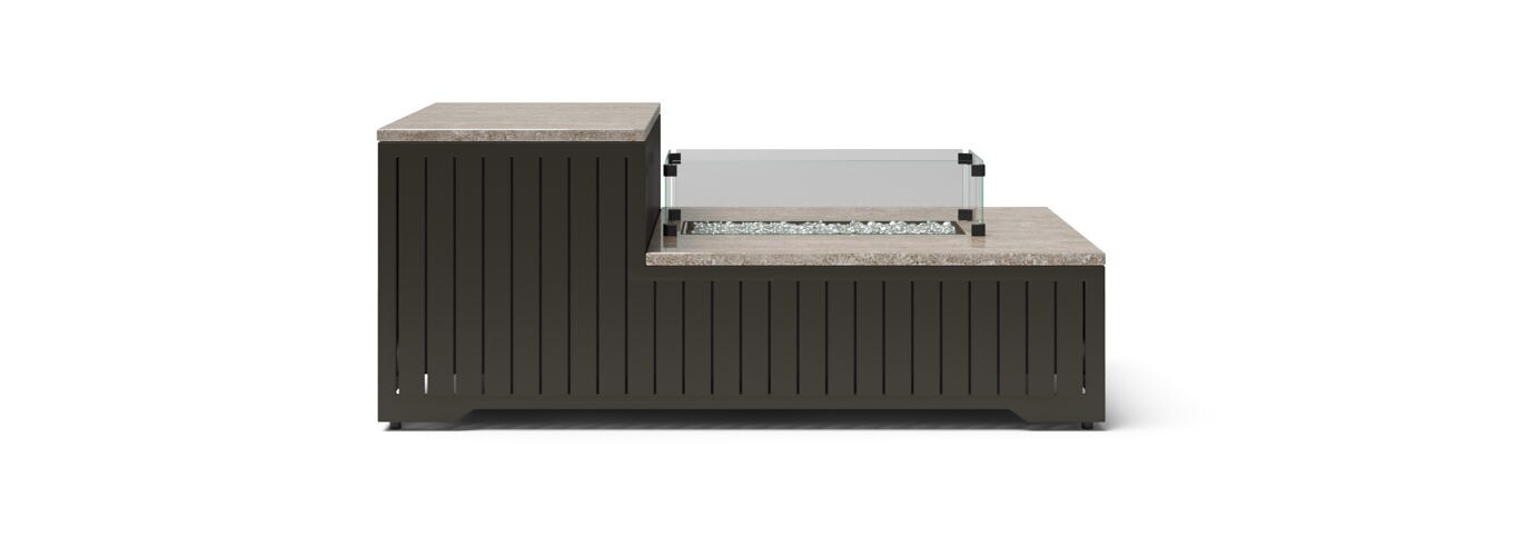 Portofino Comfort 56x31 Stone Fire Pit Table - Thumbnail 3