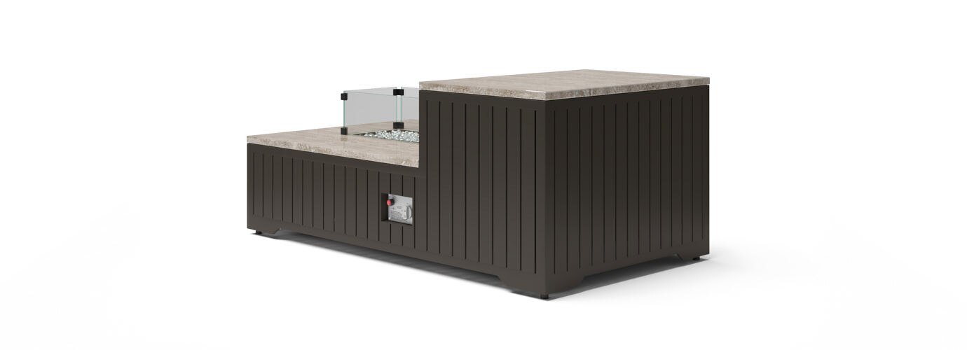 Portofino Comfort 56x31 Stone Fire Pit Table - Thumbnail 4