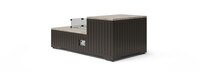 Portofino® Comfort 56x31 Stone Fire Pit Table - Espresso