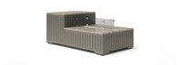 Portofino® Comfort 56x31 Stone Fire Pit Table - Gray