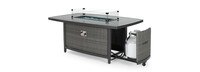 Vistano® Rectangle Aluminum Slat Fire Table