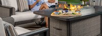 Vistano® Rectangle Aluminum Slat Fire Table