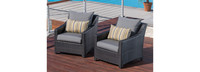 Deco™ Set of 2 Sunbrella® Outdoor Club Chairs - Charcoal Gray