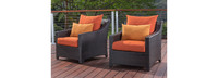 Deco™ Set of 2 Sunbrella® Outdoor Club Chairs - Charcoal Gray