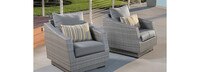 Cannes™ Set of 2 Sunbrella® Outdoor Club Chairs - Charcoal Gray