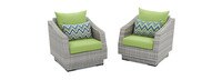 Cannes™ Set of 2 Sunbrella® Outdoor Club Chairs - Ginkgo Green