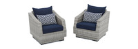 Cannes™ Set of 2 Sunbrella® Outdoor Club Chairs - Navy Blue