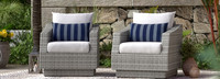 Cannes™ Set of 2 Sunbrella® Outdoor Club Chairs - Spa Blue