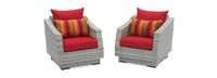 Cannes™ Club Chairs - Sunset Red