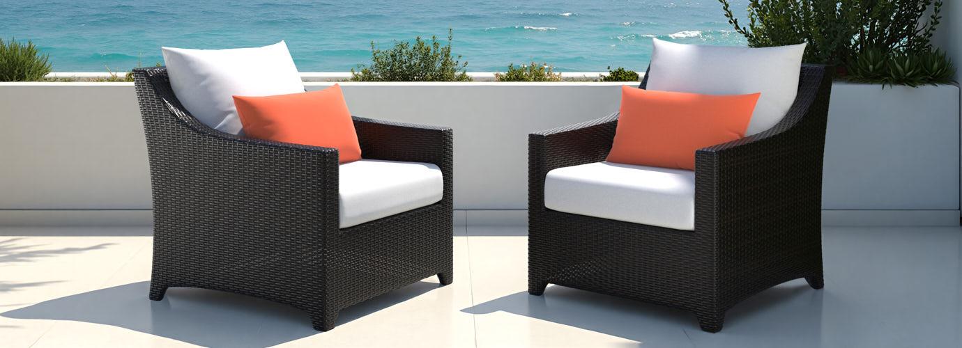 Deco™ 2 Piece Sunbrella® Outdoor Club Chairs - Cast Coral