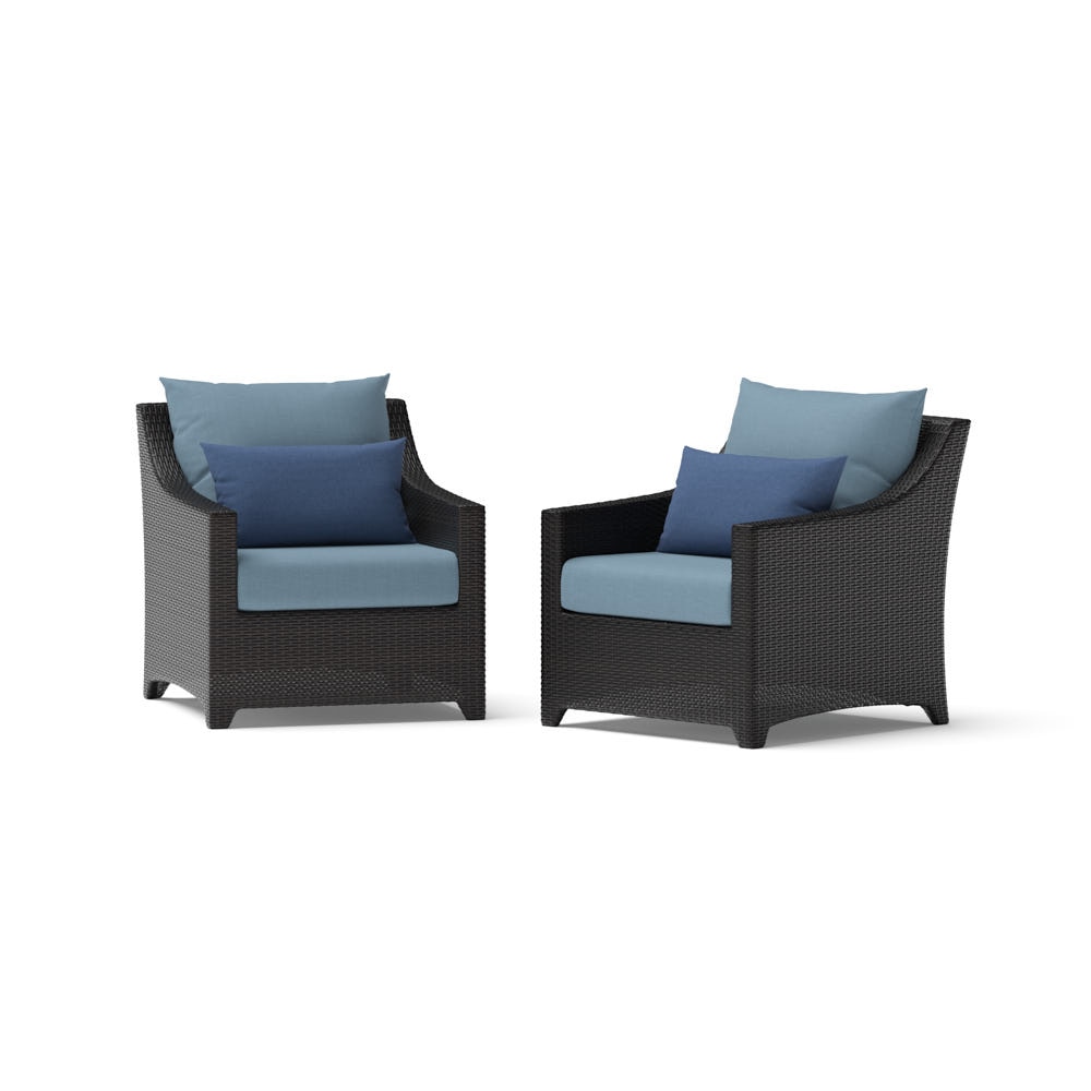 Deco™ 2 Piece Sunbrella® Outdoor Club Chairs - Canvas Denim