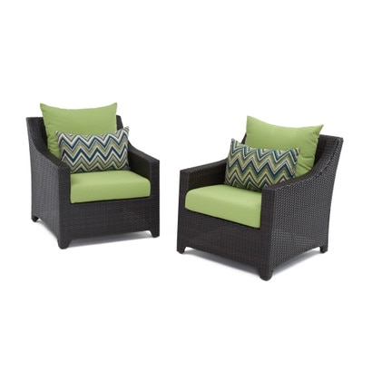 Deco™ 2 Piece Sunbrella® Outdoor Club Chairs - Ginkgo Green
