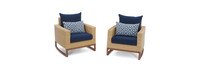 Mili™ Set of 2 Sunbrella® Outdoor Club Chairs - Navy Blue
