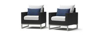 Milo™ Espresso Club Chairs - Bliss Ink