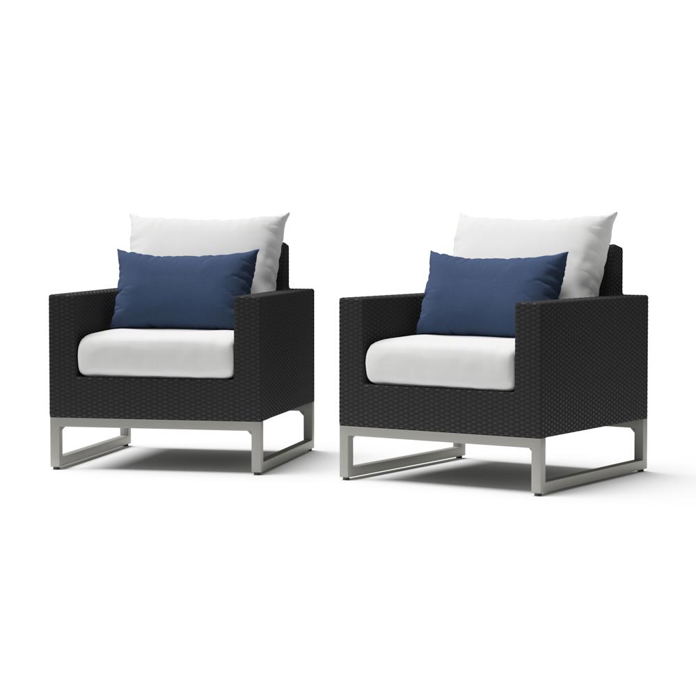 Milo™ Espresso Club Chairs - Bliss Ink