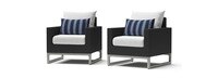 Milo™ Espresso Club Chairs - Centered Ink