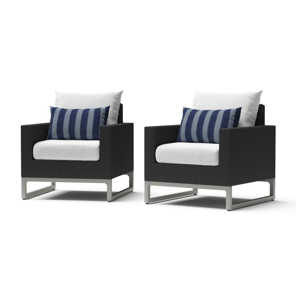 Milo™ Espresso Club Chairs - Centered Ink