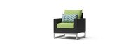 Milo Set of 2 Sunbrella Outdoor Espresso Club Chairs - Ginkgo Green