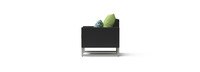 Milo Set of 2 Sunbrella Outdoor Espresso Club Chairs - Ginkgo Green