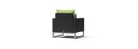 Milo Set of 2 Sunbrella Outdoor Espresso Club Chairs - Ginkgo Green
